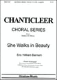 She Walks in Beauty SATB choral sheet music cover